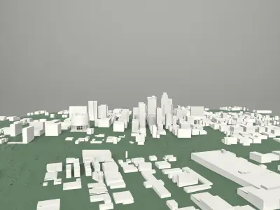 Downtown Kansas City Missouri Low-poly 3D model