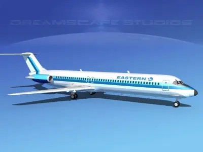 Douglas DC-9-50 Eastern 1 3D model