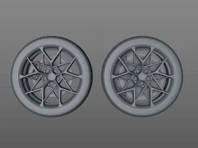 Mustang mach 1 wheels 3D model