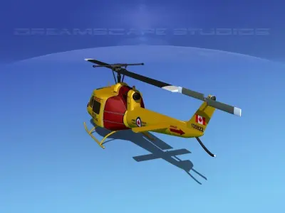 Bell UH-1B Iroquois Canada Rescue 3D model