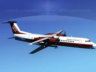 Dehaviland DHC-8 400 Charleston Express 3D model