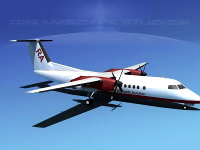 DeHavilland DHC-8-Q300 Richards Aviation 3D model