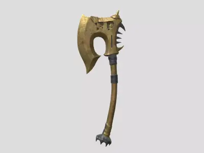 Curved Ritual Dagger 3D model