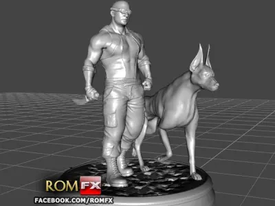 Riddick Action Figure Printable - Vin Diesel 3D print model purchase