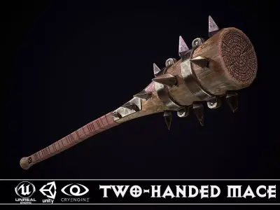 Two-handed Mace Low-poly 3D model