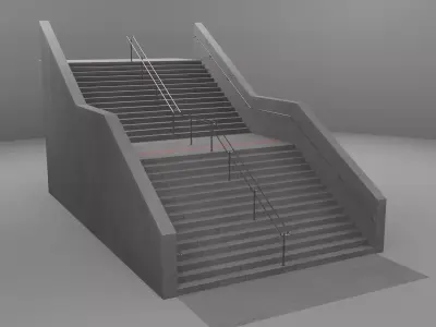 Stairs stair railing - stair railing 3D model