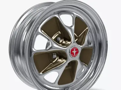 Wheel Styled Steel 1965 Style Low-poly 3D model