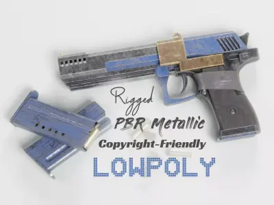 Mutineer MK-1 Handgun Low-poly 3D model