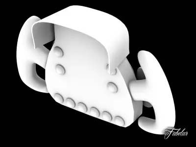Racing steering wheel 3D model