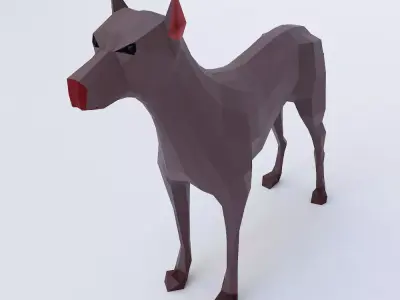 German Mastiff dog 3d model  Low-poly 3D model