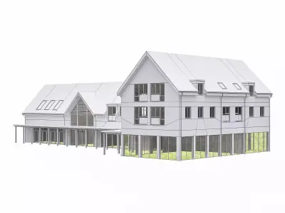 Neighborhood Houses P37 Low-poly 3D model