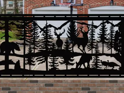 Turkeys-Bucks-Doe-Bear-24x48-cm - dxf file - laser cut 3D model