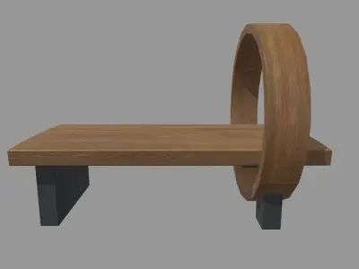 Low Poly Bench 013 Low-poly 3D model