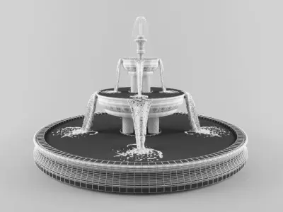 Round Fountain 3D model