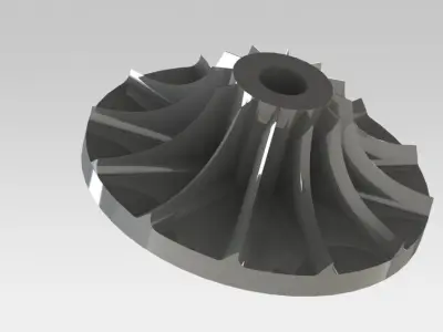 3D printable compressor wheel 3D model