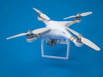 quadrocopter drone high detailed 3D model