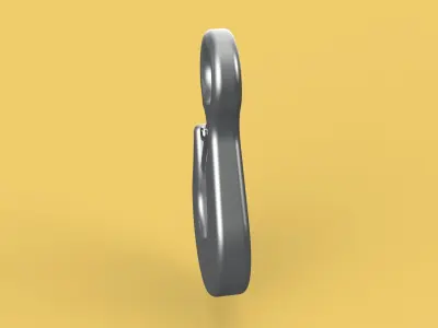 EYE HOOK FORGED SINGLE LIFTING CRANE TON HOOKS HOIST WINCH LATCH 3D model