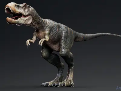 Dinosaur Baby Tyrannosaurus Rex - UNREAL ENGINE PROJECT Low-poly 3D model