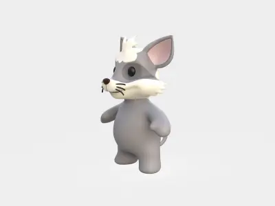 Little animal baby - Ratel cute - Character028 Low-poly 3D model