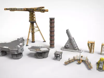 sci fi props 7 3D model