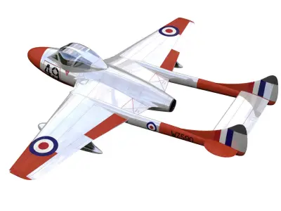 de Havilland DH100 Vampire T11 3D model