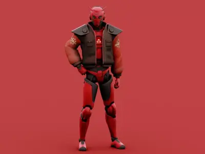 CYBORGTOPIA B-30 Rigged for Unreal Engine - Unity - MIXAMO 3D model