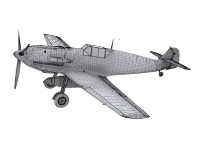 Messerschmitt BF109-E7 Trop 3D model