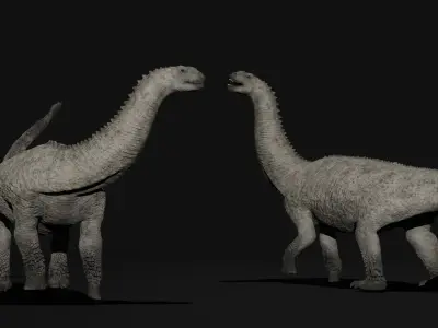 Shunosaurus Realistic 3D Model Low-poly 3D model