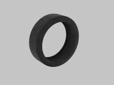 Low Poly Rubber Car Tires Free low-poly 3D model