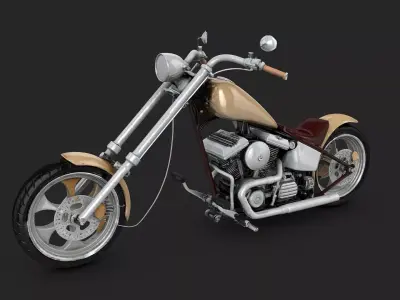 Custom Shopper extended handlebars  High Poly Resolution 3D model