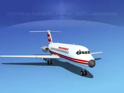 Douglas DC-9-20 Trans World Airways 2 3D model