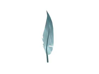 Feathers v1 002 Low-poly 3D model