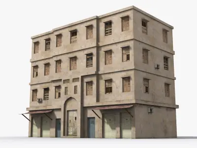 Arab Middle East Building x25 Low-poly 3D model