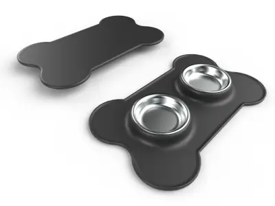 Pet Bowl M13 - with STL Low-poly 3D model