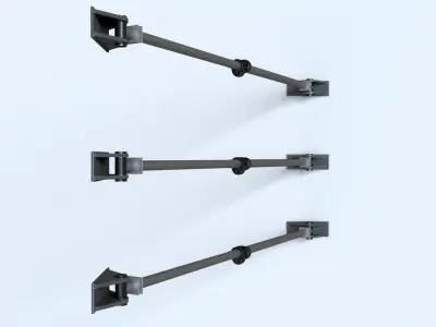 Masonry wall propping system support rod Low-poly 3D model