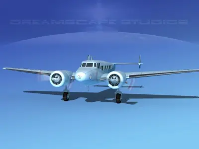 Lockheed L10 Electra Continental 3D model