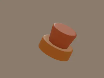 Toon Button 3D model