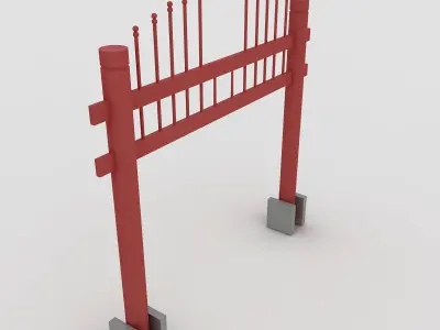 Hongsalmun 3D model gate 3D model