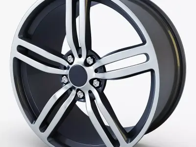 Style 167 wheel ferric gray Mid Poly Low-poly 3D model