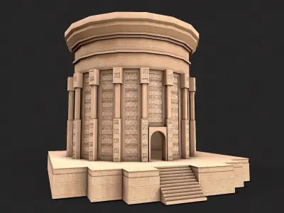 Old Egypt Desert Utility Building Collection Low-poly 3D model