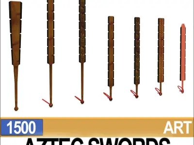 Aztec Swords Collection 3D model