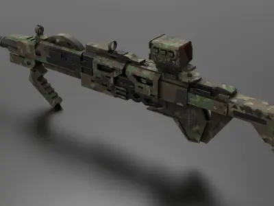 Submachine Gun Fps - Tps Low-poly 3D model