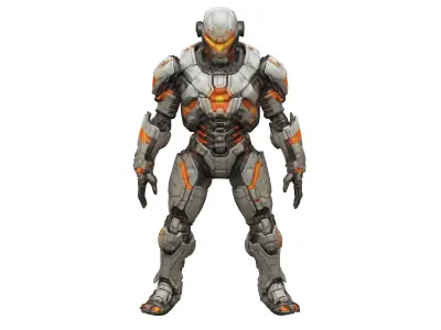 scifi morphed cyborg from dead space extremely detailed hyper... 3D model