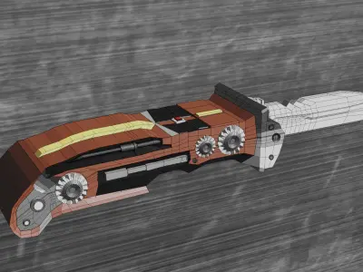 Mech Knife Low-poly 3D model