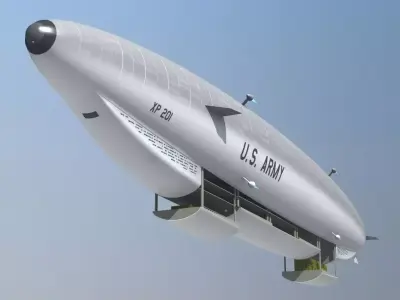 Sci Fi Army Airship 3D model