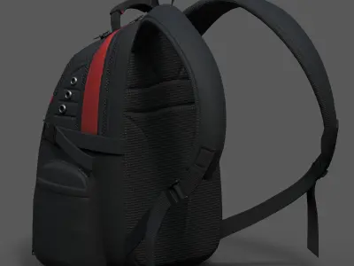 Backpack Camping Generic military combat Low-poly 3D model