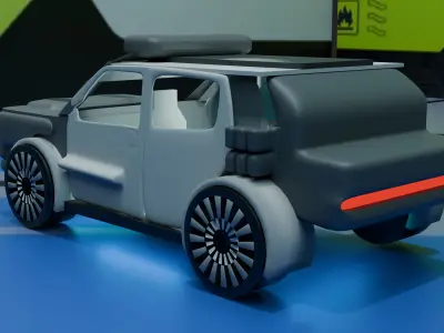 concept suv car Low-poly 3D model