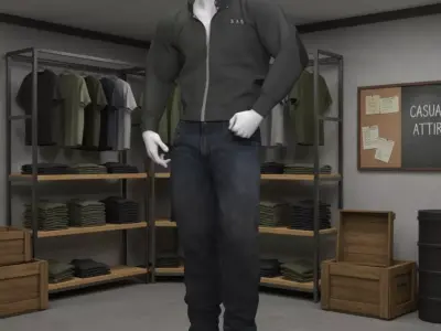 Casual Military Outfit for Genesis 9 3D model