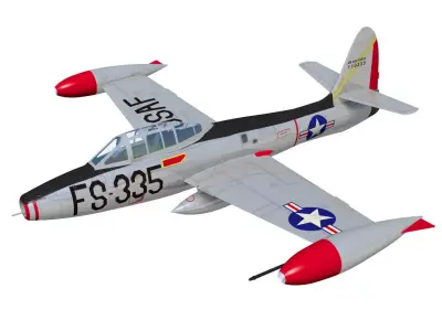 Republic F-84 Thunderjet 3D model