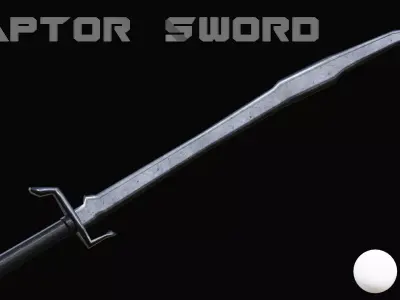 Raptor Sword Low-poly 3D model